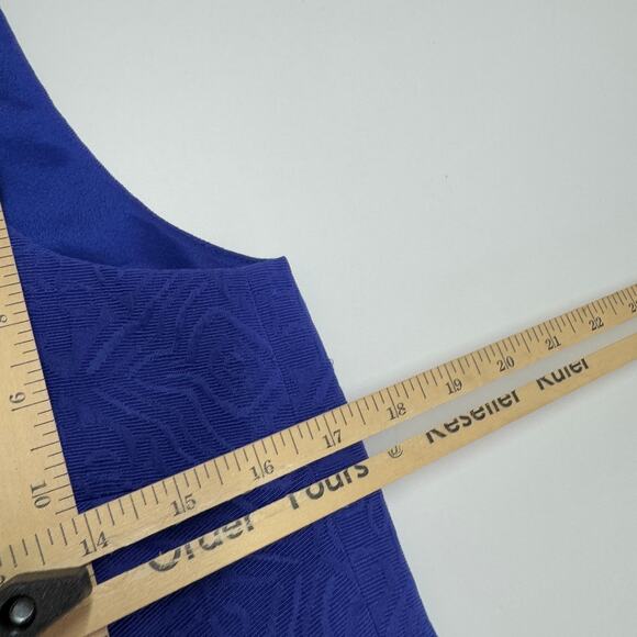 Anthropologie‎ Moulinette Soeurs Top Womens 4 Blue Jeweled Neck Crop Open Back - Picture 6 of 6